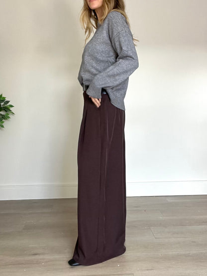 Belted Wide Leg Trousers