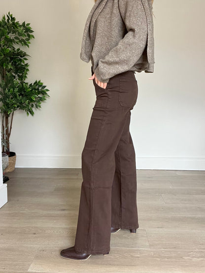 The Wide Leg Toxik Jean in Brown