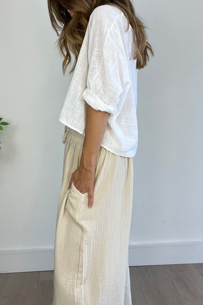 Lightweight Boxy Tee in White