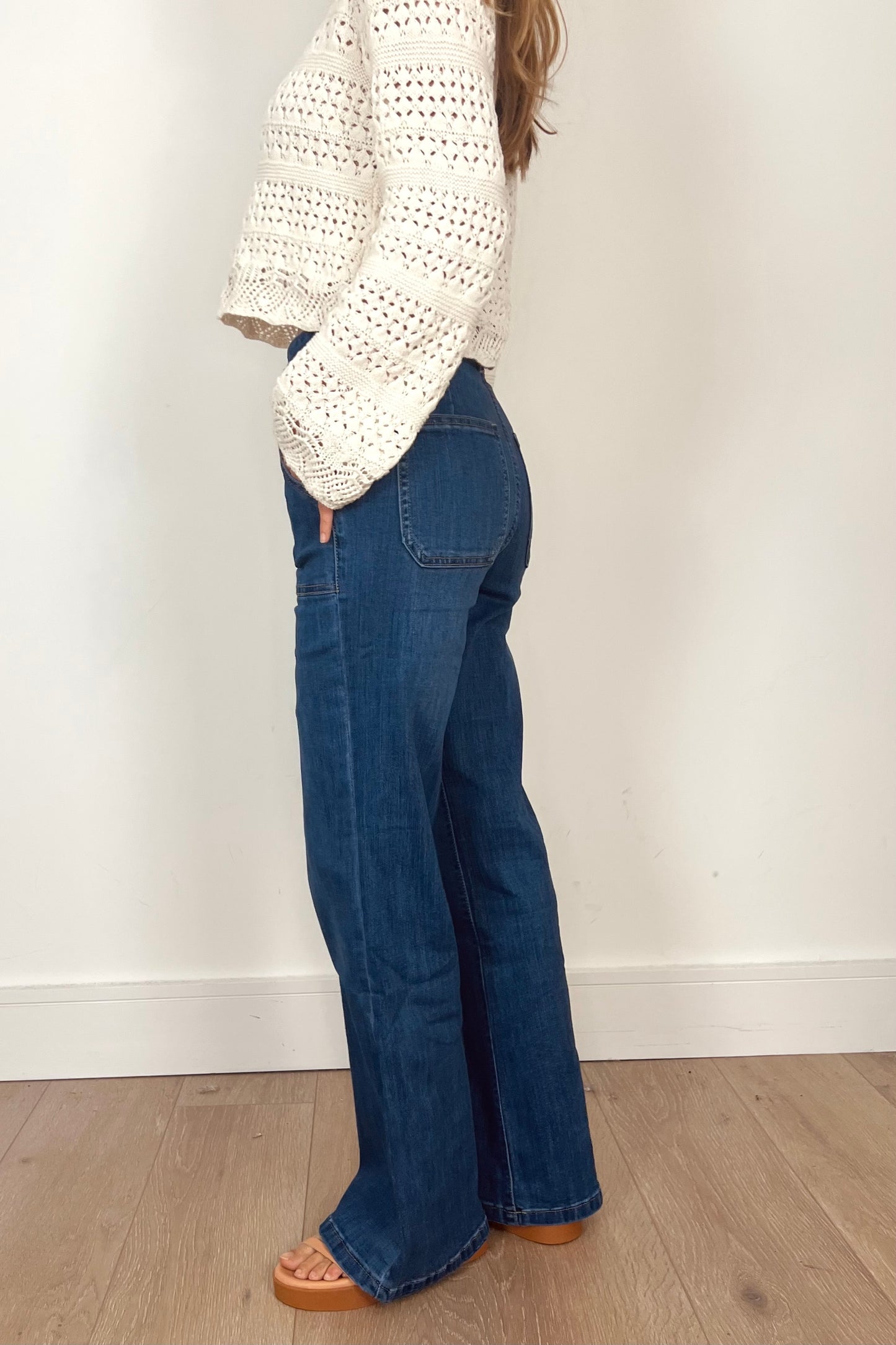The Wide Leg Toxik Jeans in a Dark Wash