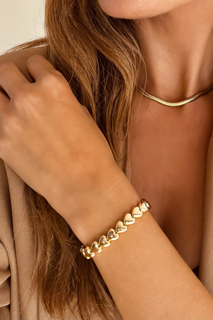 Heart Bracelet in Gold