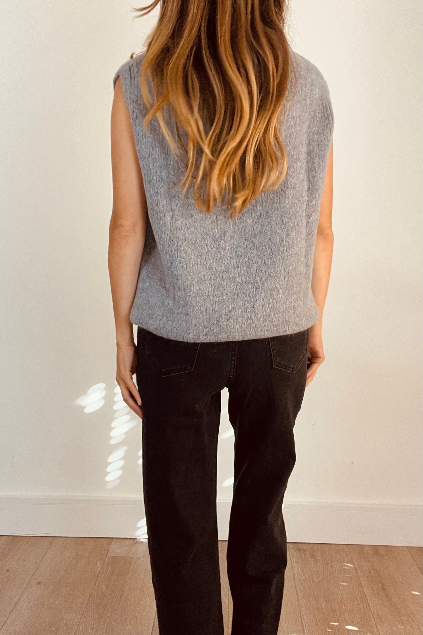 V Neck Knitted Tank Top