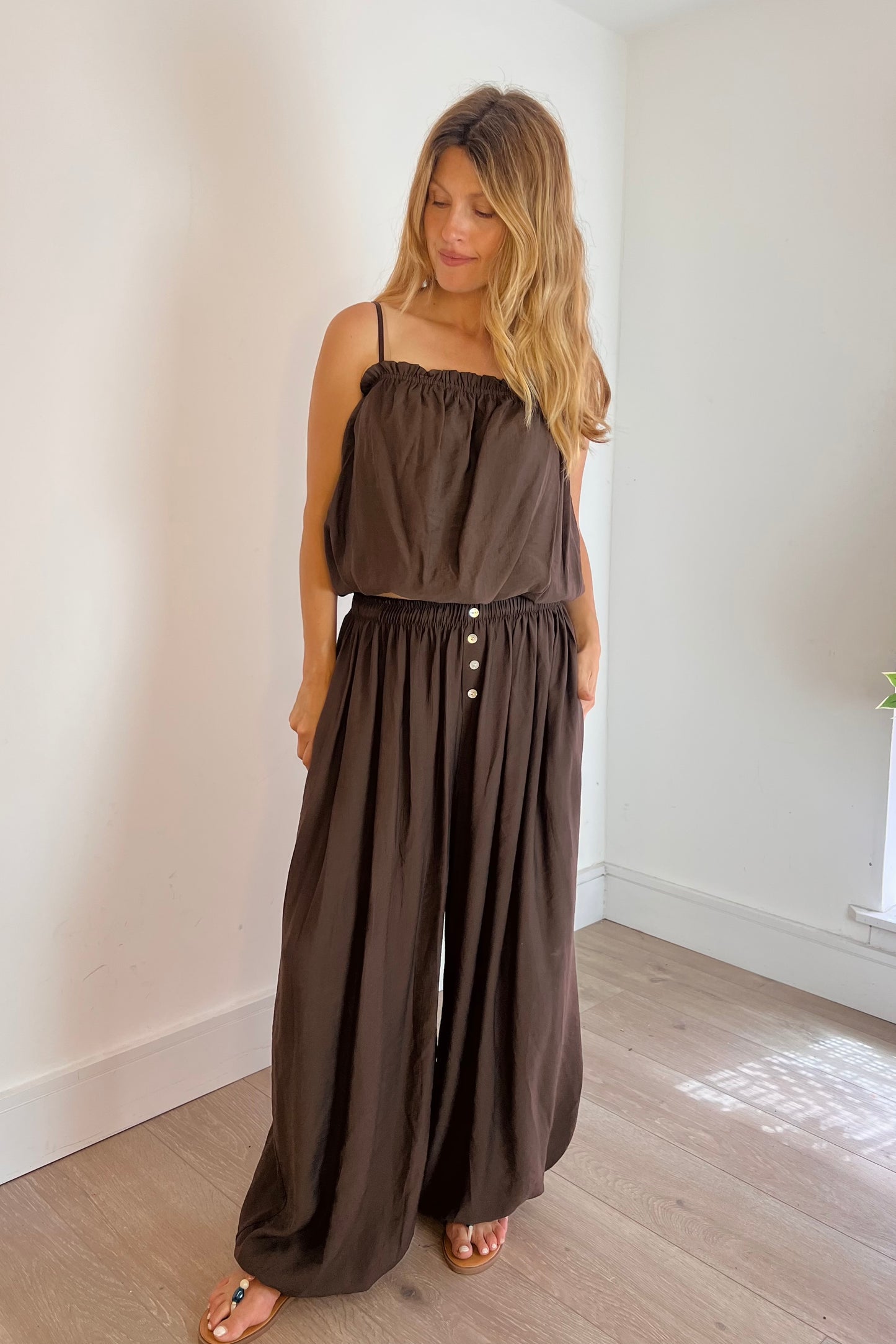 Balloon Pant Co-ord With Button Detail