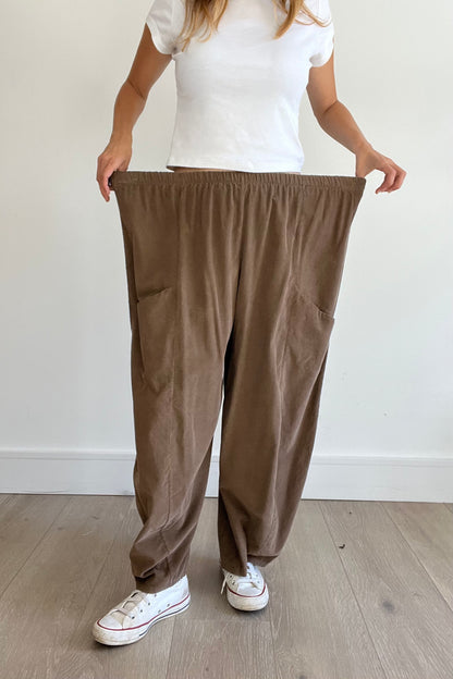 Needle Cord Barrel Leg Trousers