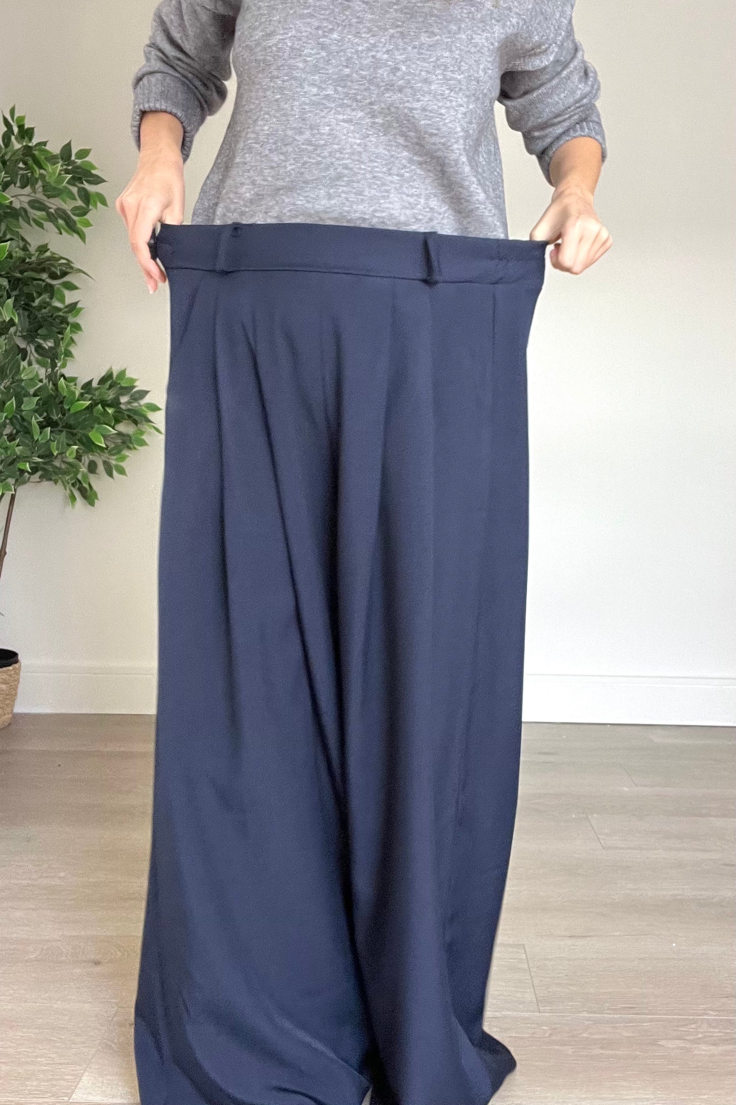 Belted Wide Leg Trousers