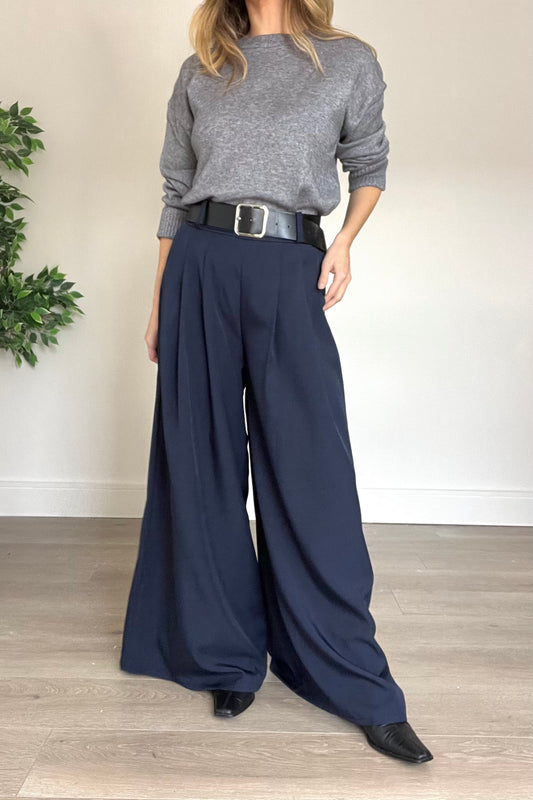 Belted Wide Leg Trousers