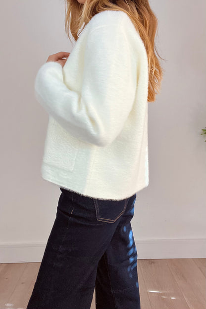 Fluffy Toggle Cardigan