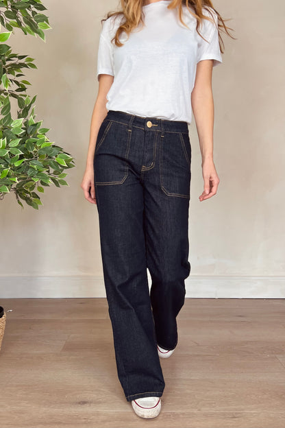 Ultra Dark Wide Leg Toxik Jeans