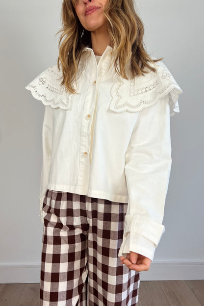 Oversized Collar Detail Jacket