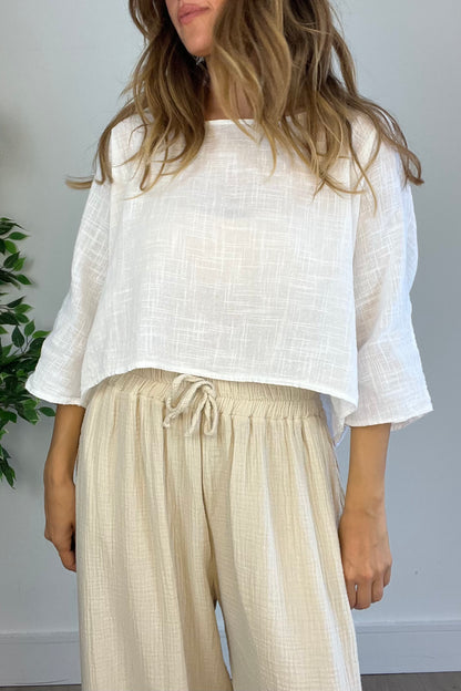 Lightweight Boxy Tee in White