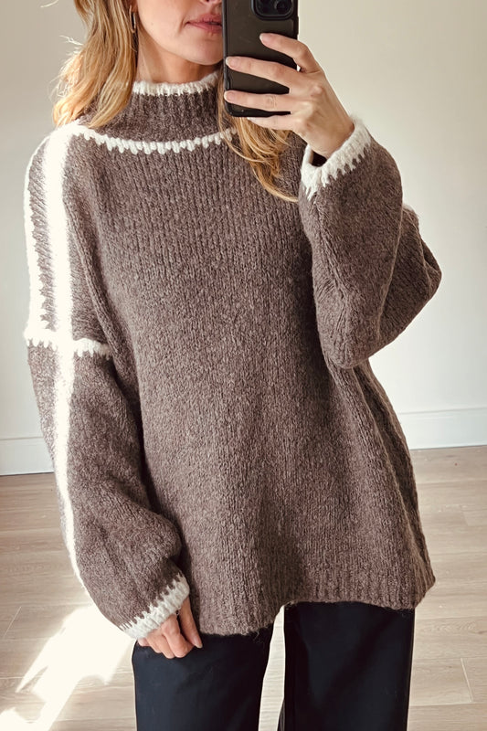 Chunky Knit High Neck Jumper