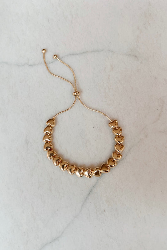 Heart Bracelet in Gold