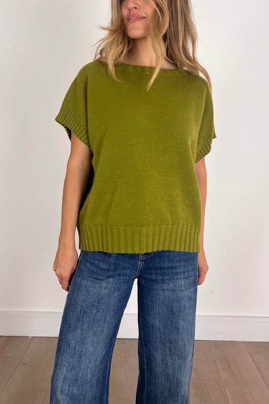 Short Sleeve Jumper in Pistachio