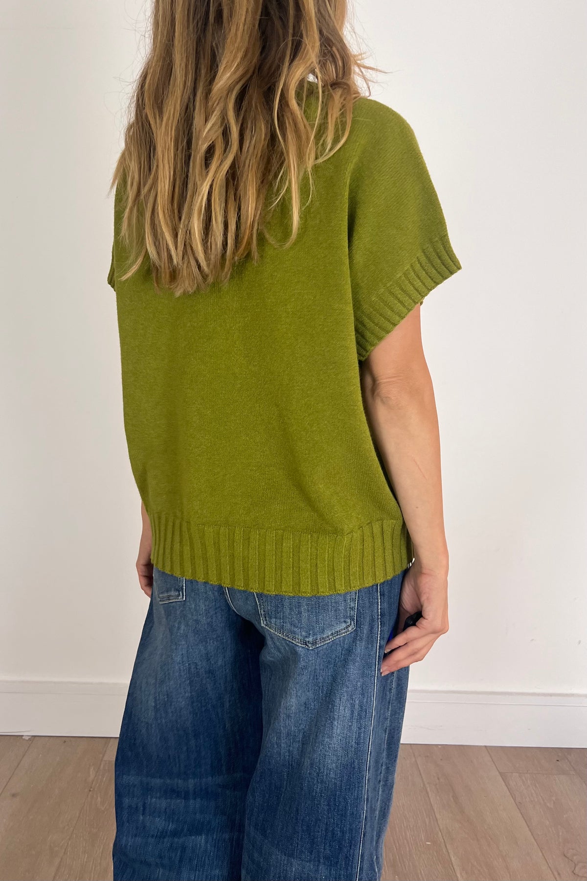 Short Sleeve Jumper in Pistachio
