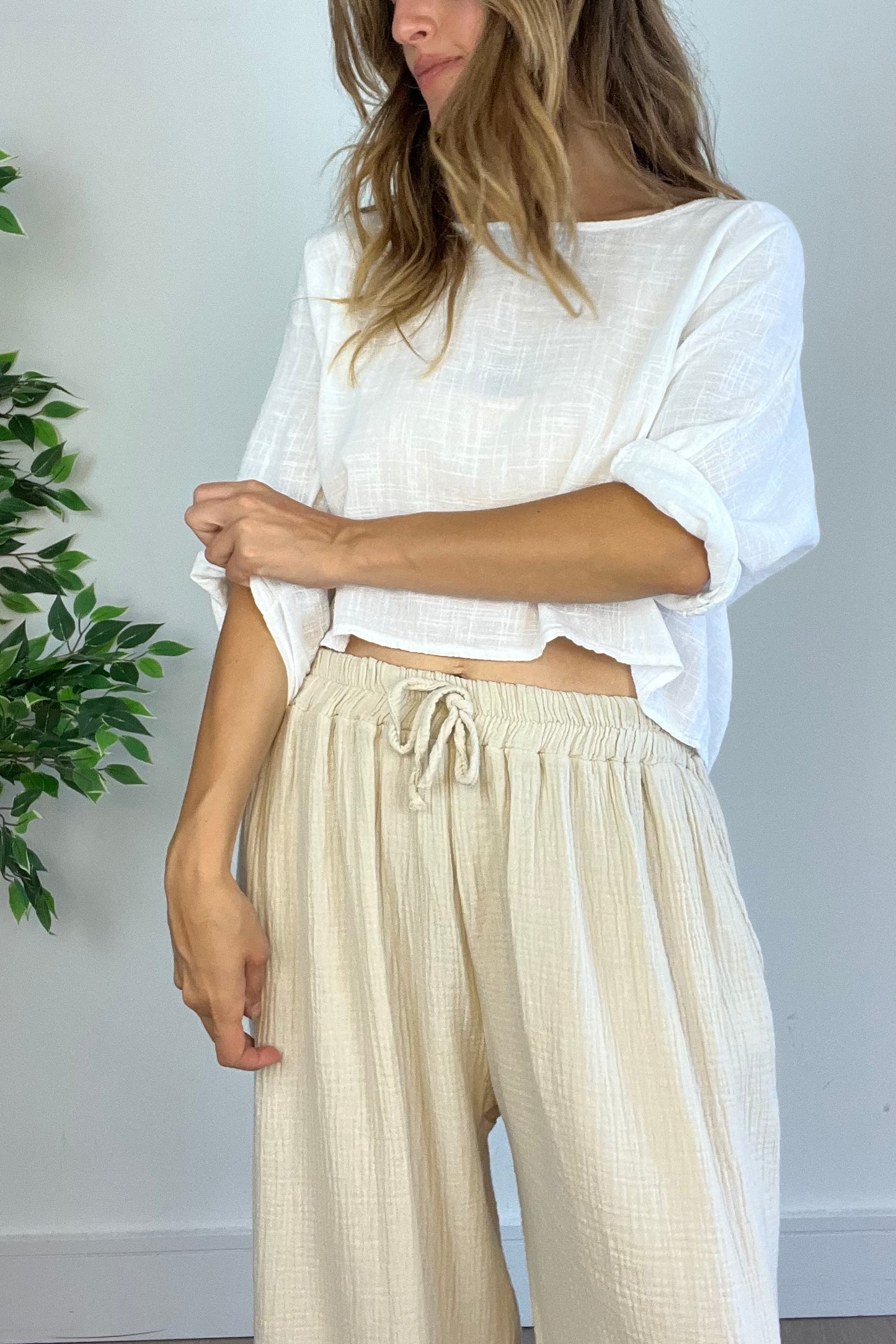 Lightweight Boxy Tee in White
