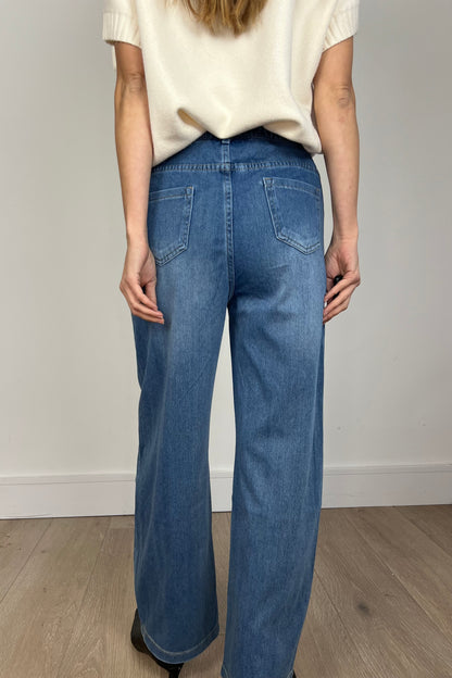 Barrel Style Drawstring Jeans