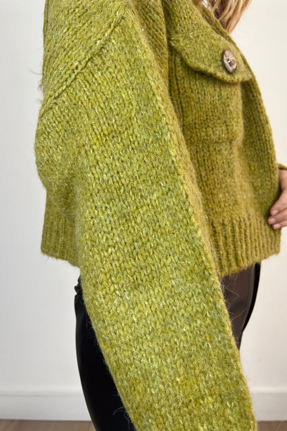 Chunky Knit Crop Cardigan