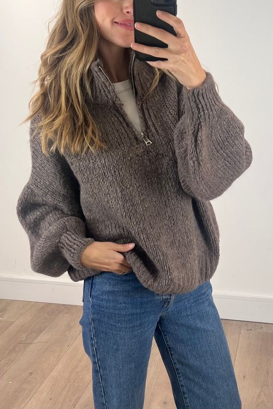 Chunky Knit With Zip