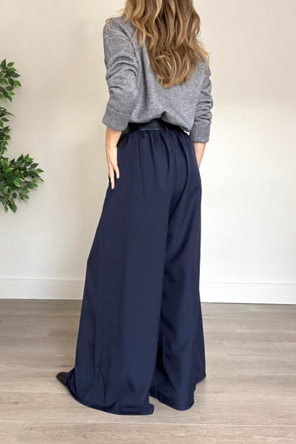 Belted Wide Leg Trousers