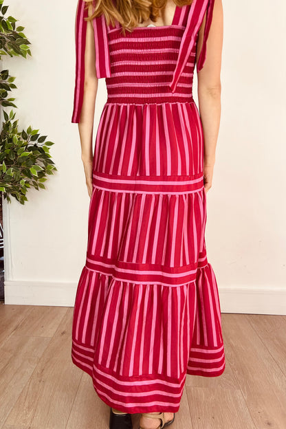 Pink/Red Stripe Dress