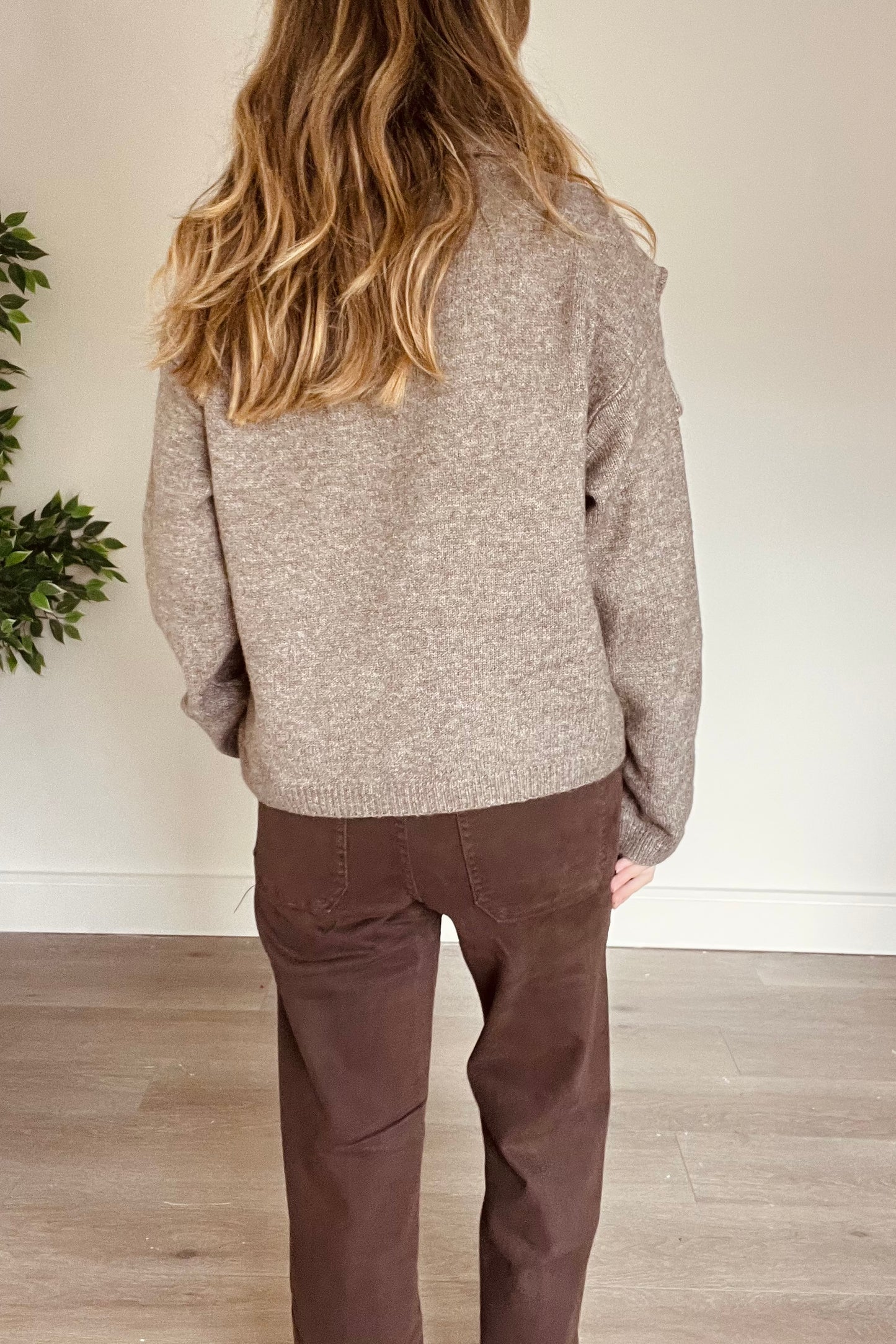 Drape Scarf Wool Blend Jumper