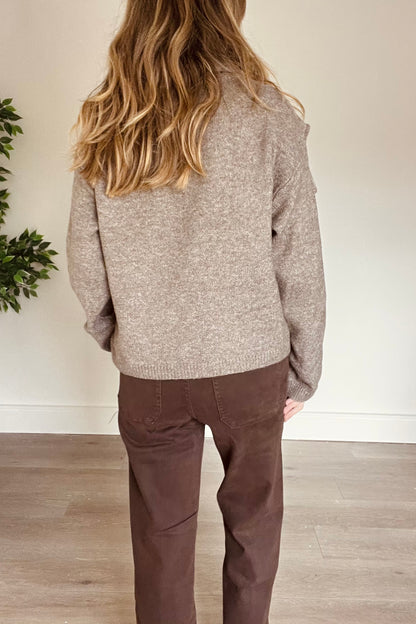 Drape Scarf Wool Blend Jumper