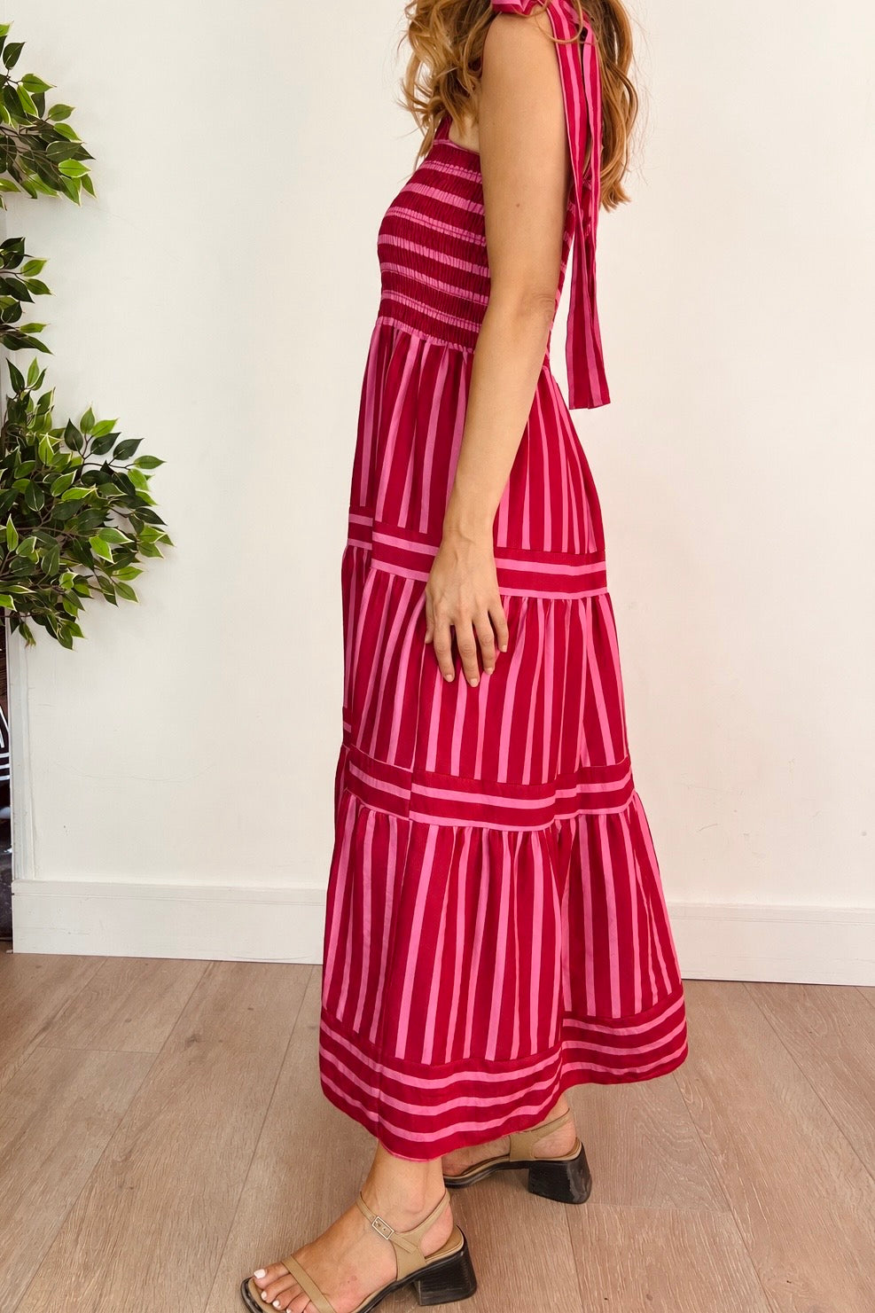 Pink/Red Stripe Dress