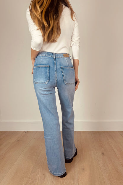 The Wide Leg Toxik Jeans in Light Blue