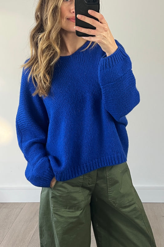 Cobalt V Neck Jumper