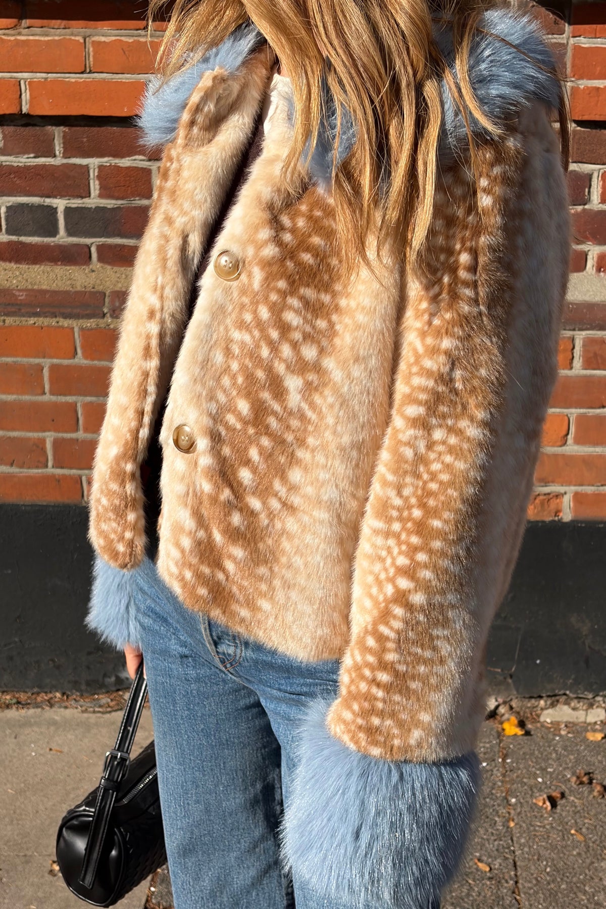 Fawn Print Jacket in Blue/Light