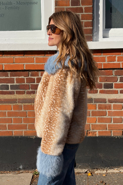 Fawn Print Jacket in Blue/Light