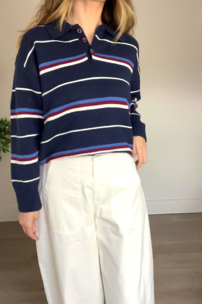 Navy Rugby Style Jumper