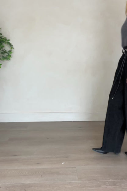 Needle Cord Wide Leg Trousers