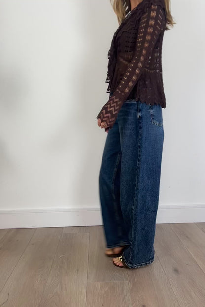 Mid wash Barrel Jeans