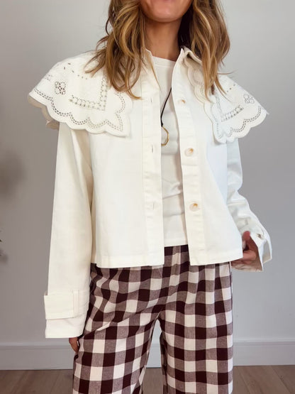 Oversized Collar Detail Jacket