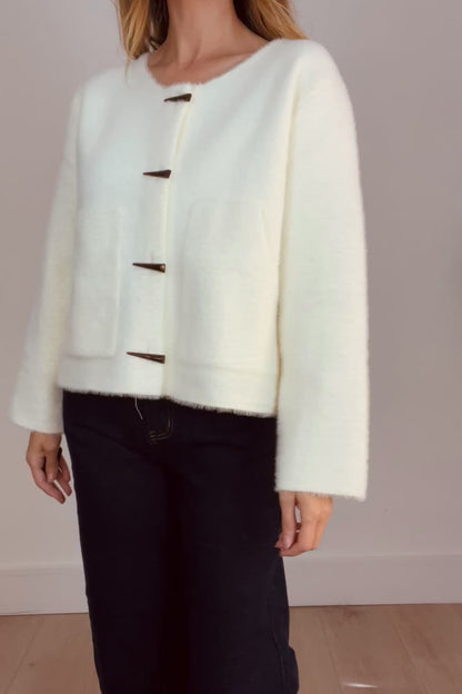 Fluffy Toggle Cardigan