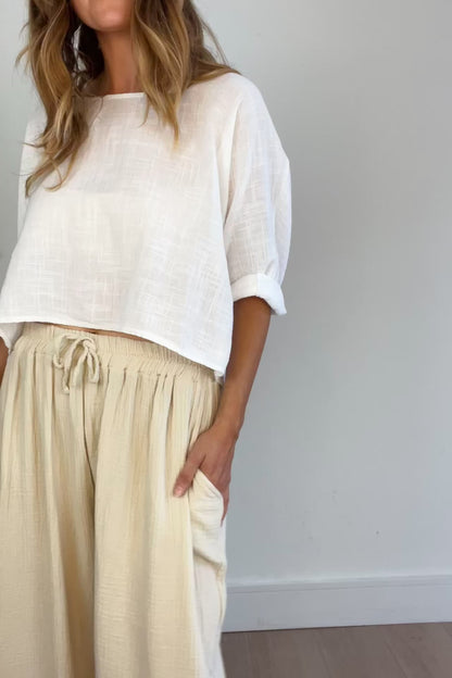 Lightweight Boxy Tee in White