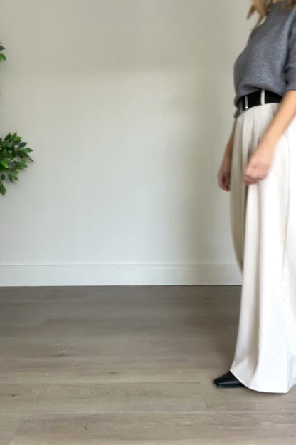 Belted Wide Leg Trousers