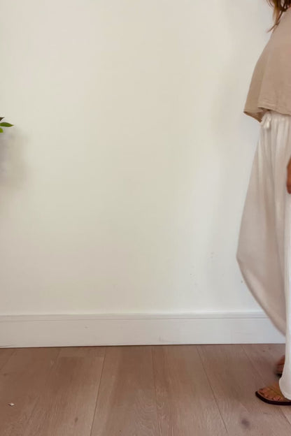 Cheesecloth Trousers in White