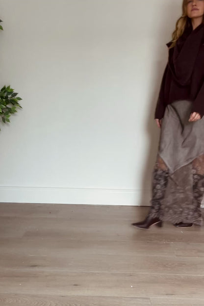 Lace Detail Maxi Skirt