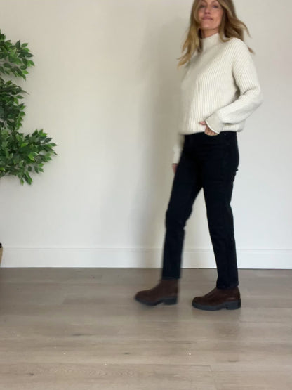 Slim Straight Washed Black Jeans