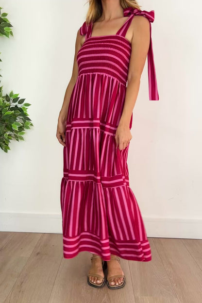 Pink/Red Stripe Dress