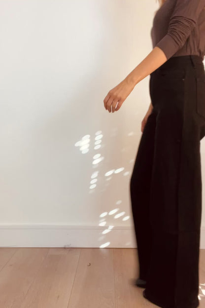 Black High Waisted Wide Leg jeans