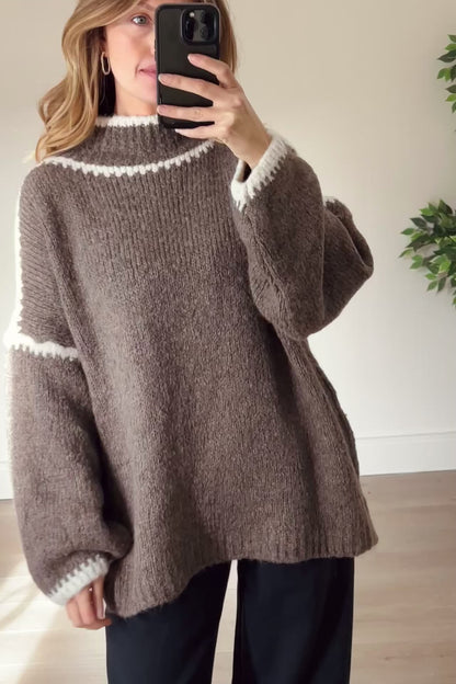 Chunky Knit High Neck Jumper