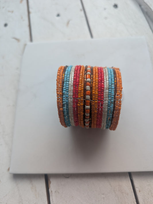 Suzie Blue Orange Mix Bangle