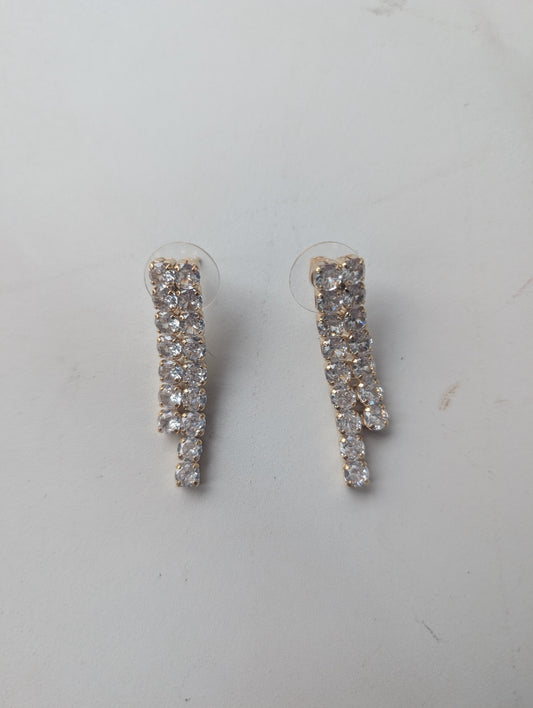 Gold Diamonte Dangle earrings