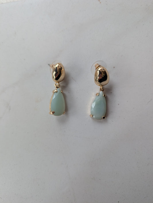 Gold  Dangle Stone earrings