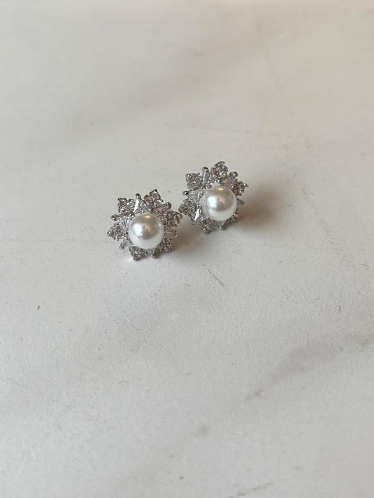 Pearl Style Flower earrings